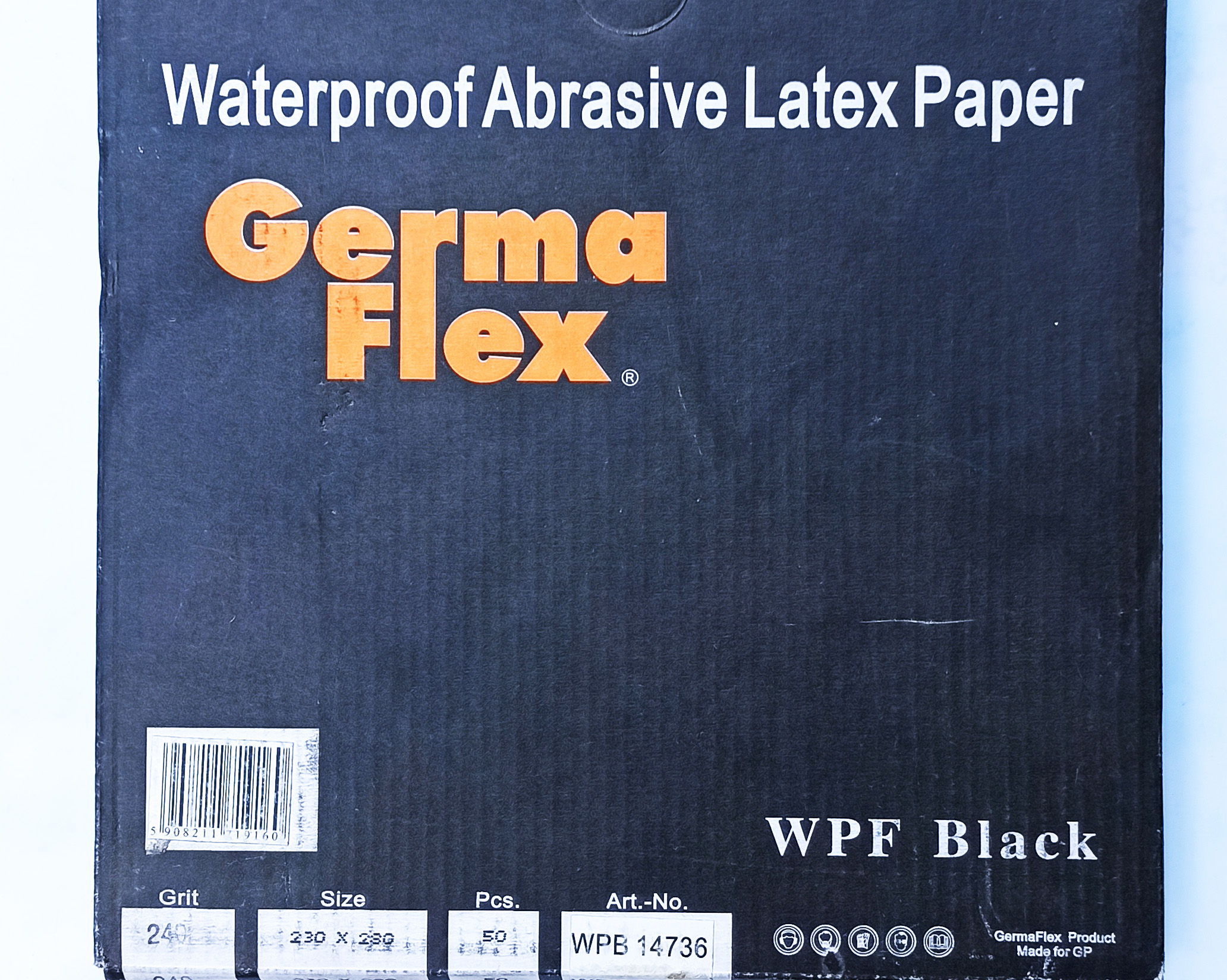 Бумага нажд листовая GermaFlex WPF Black 230х280 мм Р240 (50шт.)