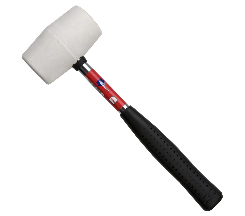 Киянка ТорTools 02A310 белая с металлической ручкой 40 мм-225 гр.