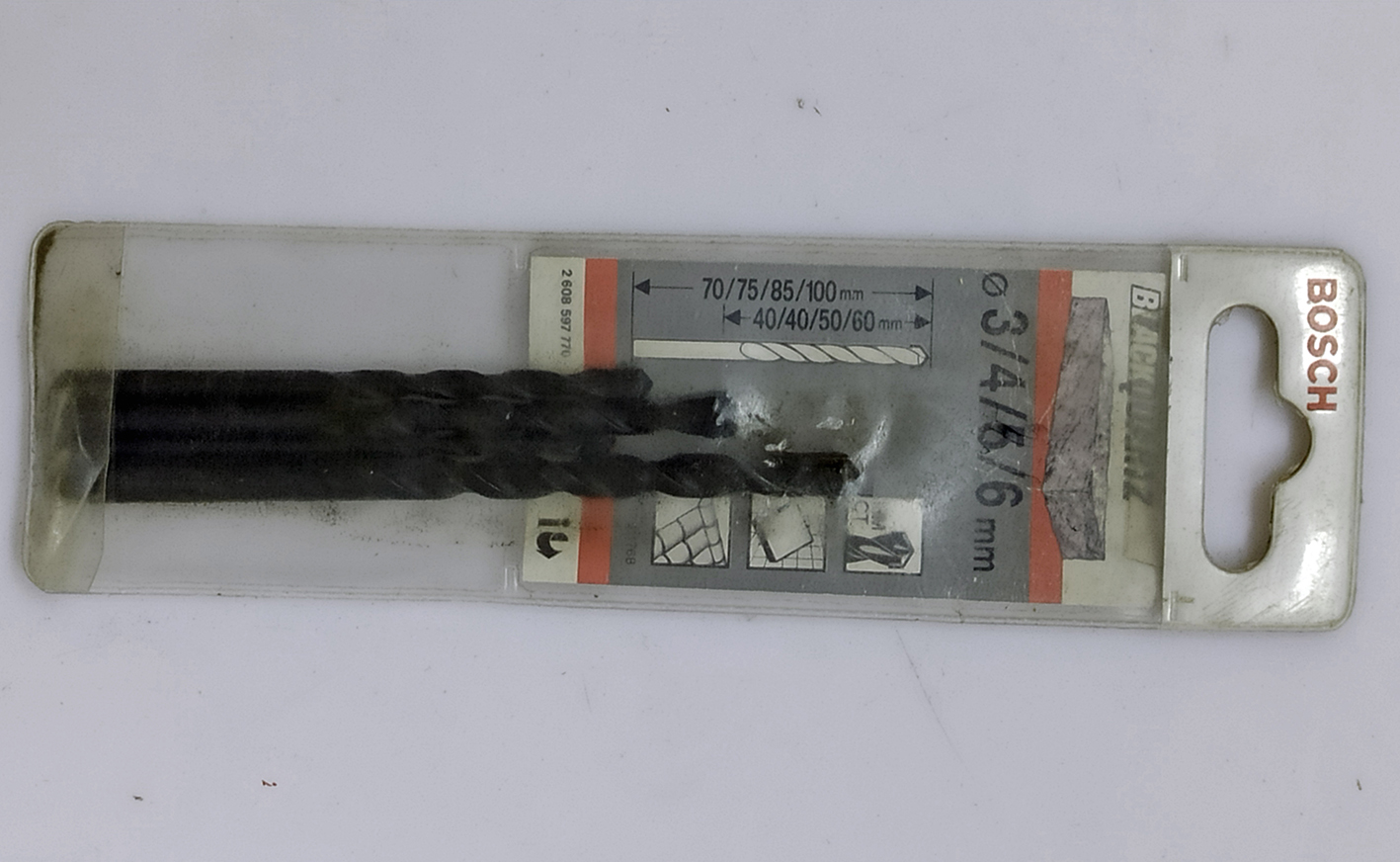 Набор сверл Bosch Black Quartz по плитке из 4-х шт. (д. 3, 4, 5, 6 мм)