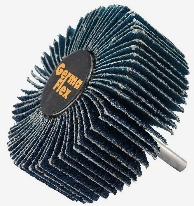 Круг надлачный лепестковый циркониевый со шпинделем Germaflex Spiner Z 60мм x 30мм x 6мм  P80