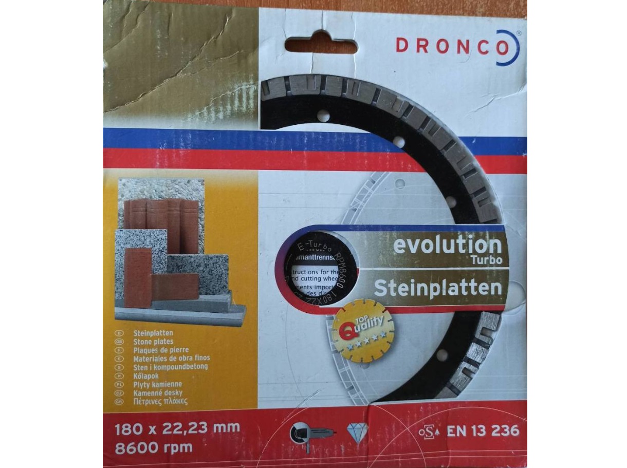 Диск алмазный Dronco Turbo Evolution d. 180 х 22 мм (Германия)
