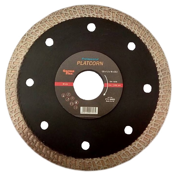 Диск алмазный для резки бетона GermaFlex Platcorn 125х1,2х10х22 мм