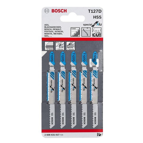 Пилка для электролобзика Bosch T127 D   1 шт.